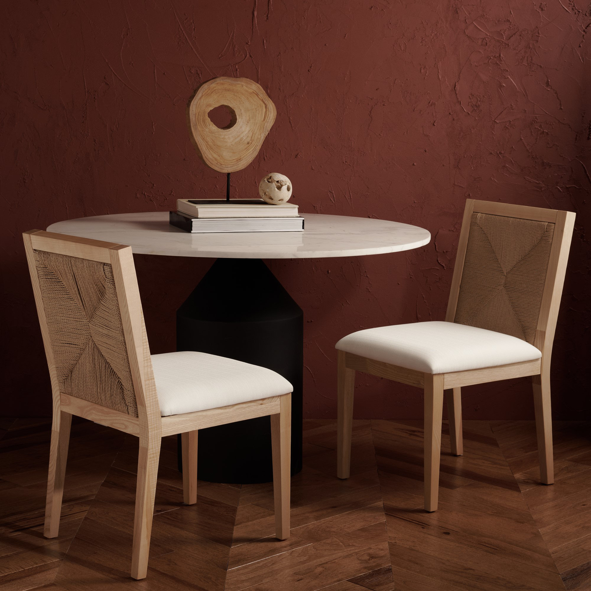 Hudgins Woven Back Side Chair, Natural