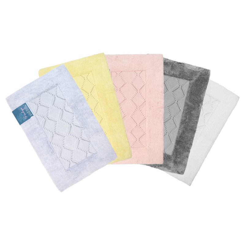 Tapis pour salle de bain Jakaiden, Mauve