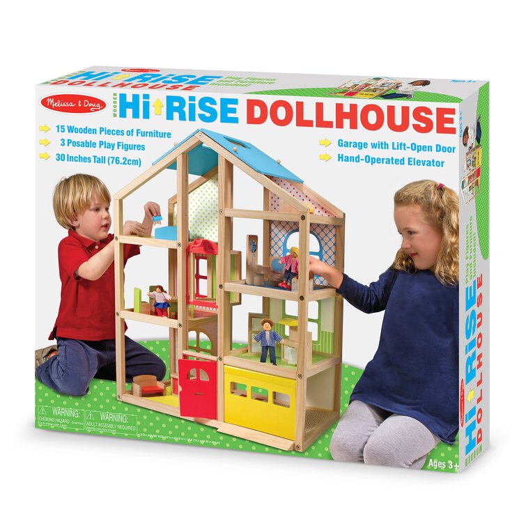 Melissa & Doug Hi-Rise Dollhouse and Furniture Set