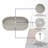 CASAINC Maple 13.77'' Concrete Oval Bathroom Sink-86669187