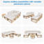 Ensemble de canapé modulaire d'extérieur en rotin 7 pièces avec coussins épais, conception tissée creuse et pieds réglables 7 pièces-802381509