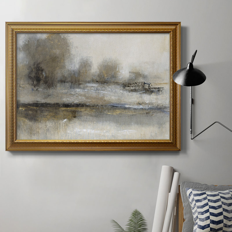 Paysage doré II - peinture sur toile encadrée