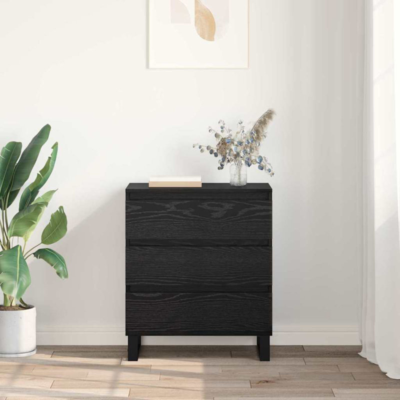 60cm Sideboard, Black Oak