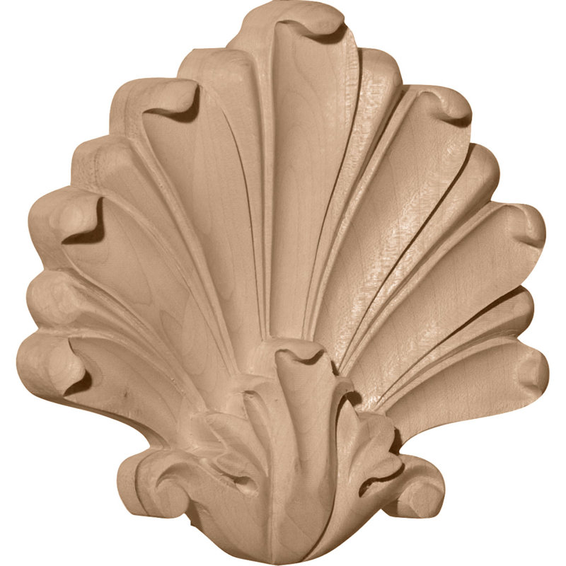 Small Maple Wood Carved Foster Center Applique