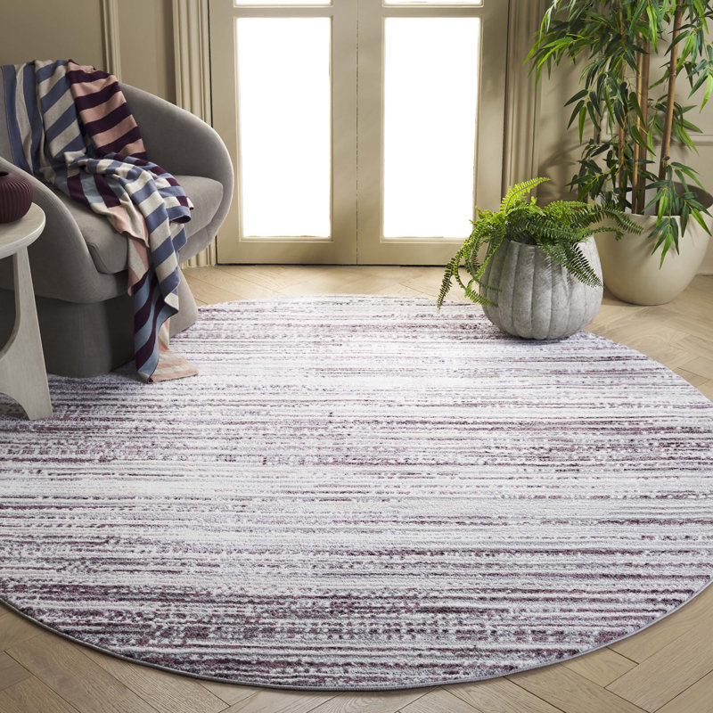Tapis performance abstrait Vogue, Rond 6 pi 7 po