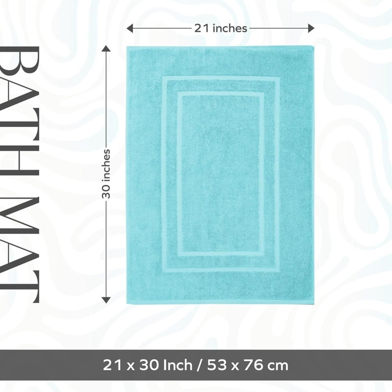  Tapis de bain 100% coton 850 g / m² super doux, très absorbant et à séchage rapide - pas un tapis de salle de bain