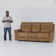 Cabrero 87'' Zero Gravity Leather Power Reclining Sofa