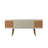 Utopia 53" Contemporary Modern 4-Shelf TV Stand for TVs up to 50" in Off White and Maple Cream-1527974813