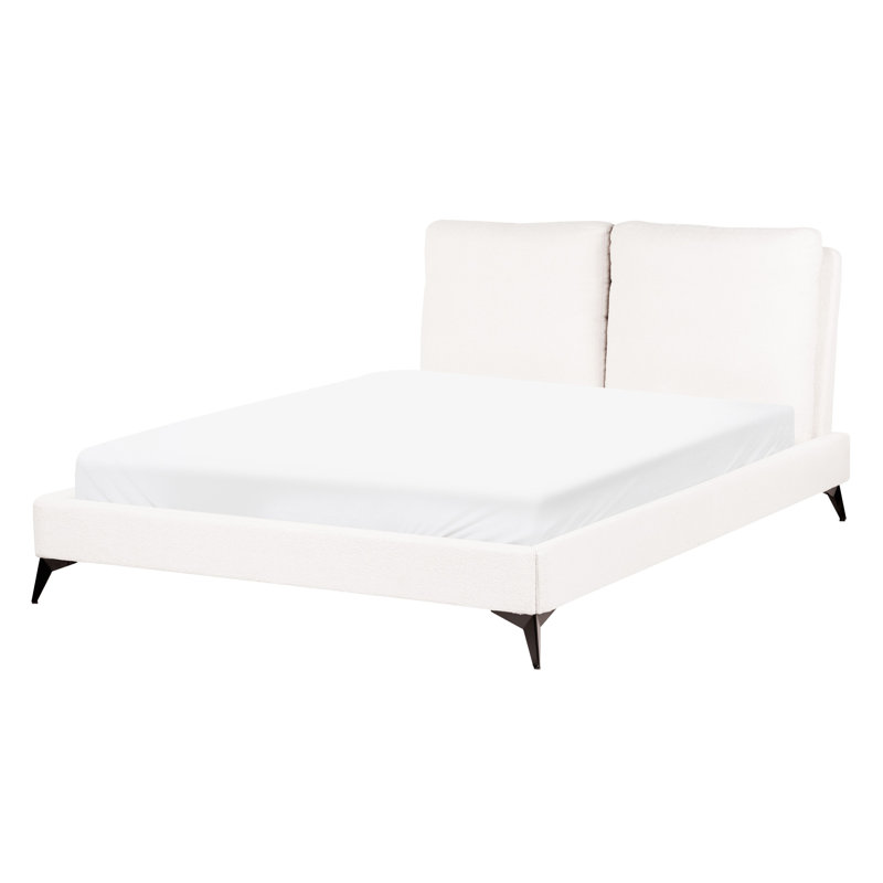 MELLE Upholstered Bed, European Double (140 x 200 cm), Off-white