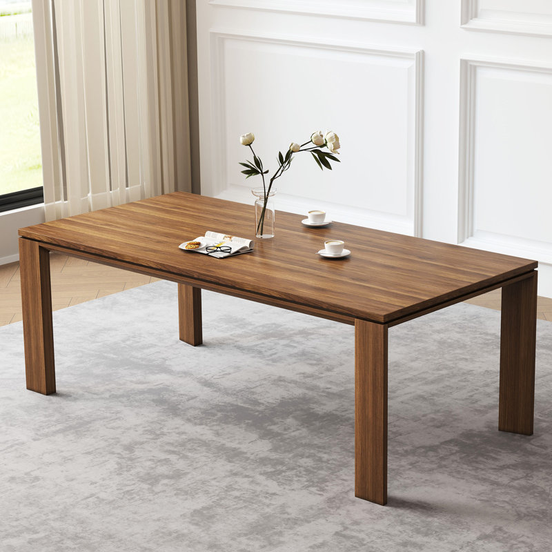 Cathelijn 62.99" W Rectangular Solid Wood Dining Table, 29.52"H x 62.99"L x  31.49"W