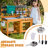 ROBUD Outdoor Mud Kitchen for Kids, Wooden Play Kitchen with Sink, Stove, Planting Pots, Storage Shelf & Kitchen Accessories