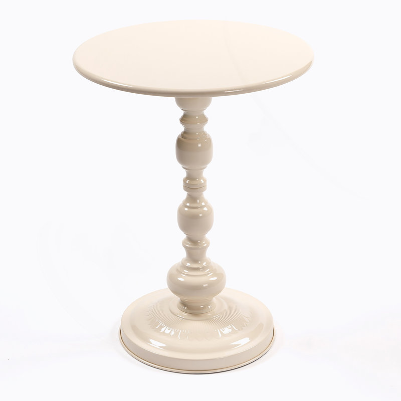 Vintage Metal Coffee Table End Table, Round Side Table For Sofa Bedside Nightstand, Accent Table Decorative Small Space Living Room Bedroom