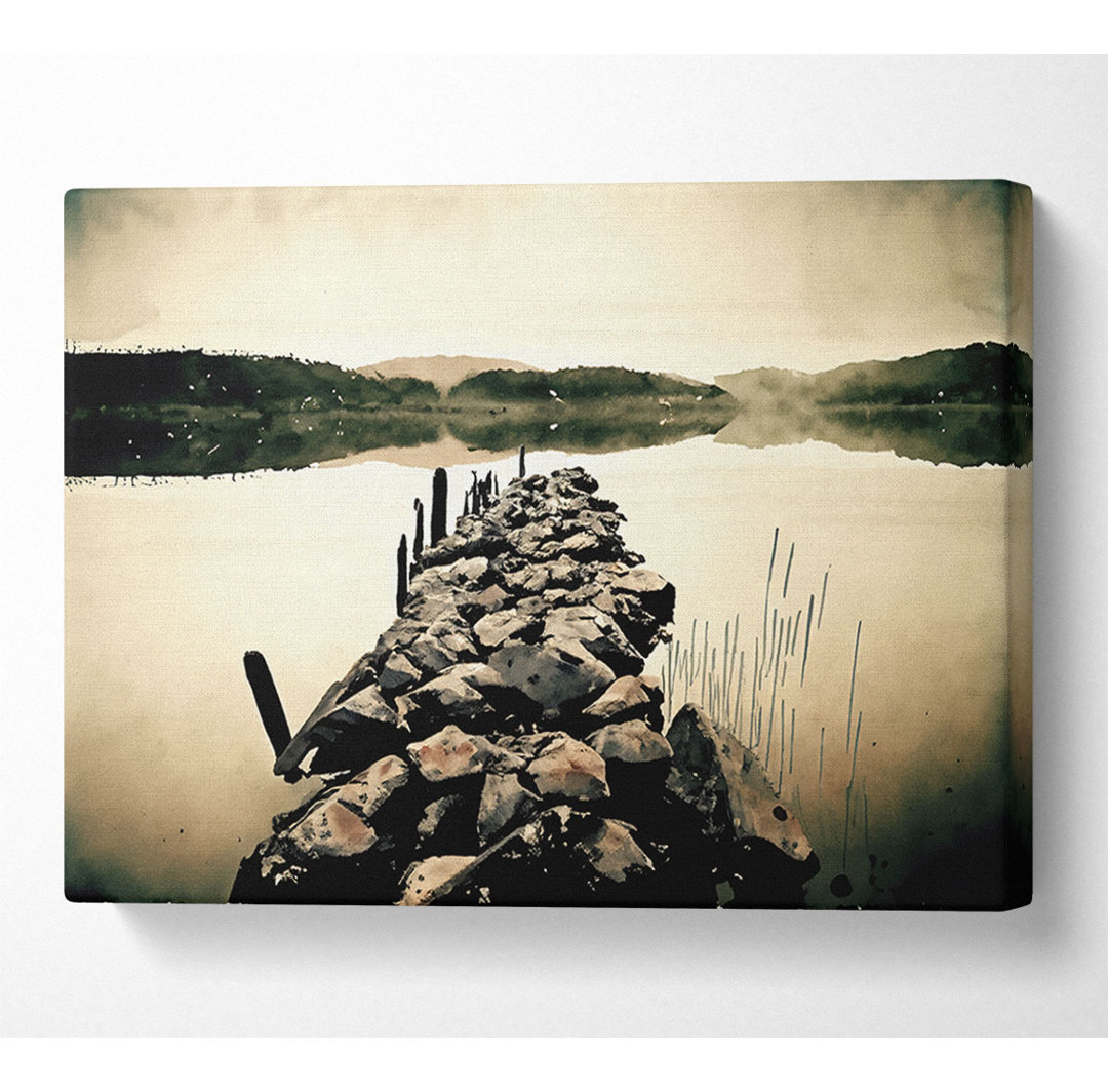 Rock Dock Canvas Aquarell