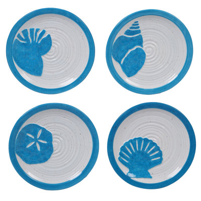 Certified International Natural Coast Set/4 Canape Plate 6" asst.