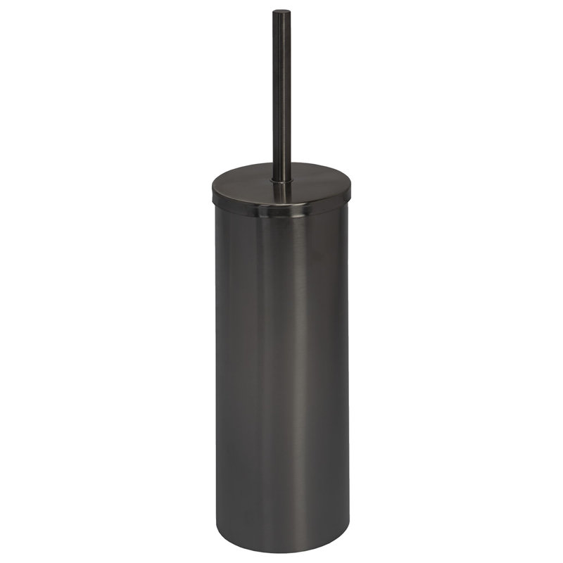 Cosmos Wall Mounted Toilet Brush and Holder, Brushed graphite look