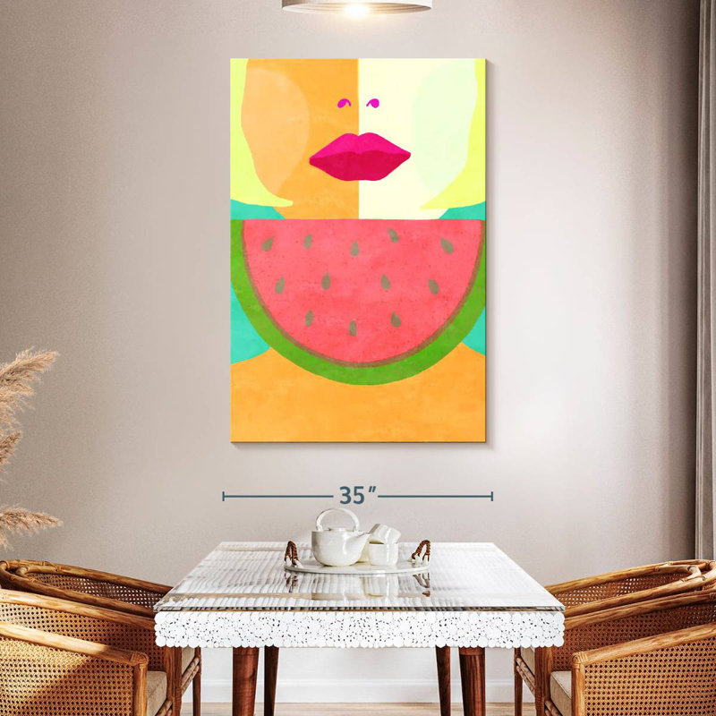 Leisha Watermelon Sugar Disco, 51" H x 34" W