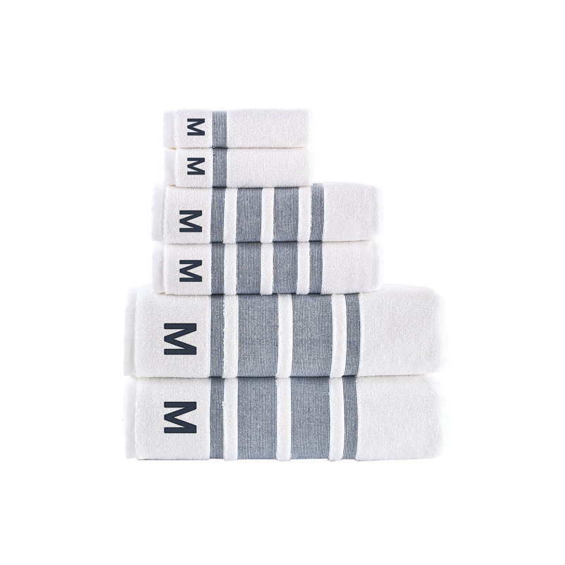 Clarion 6 pcs Towel Set, M, Navy