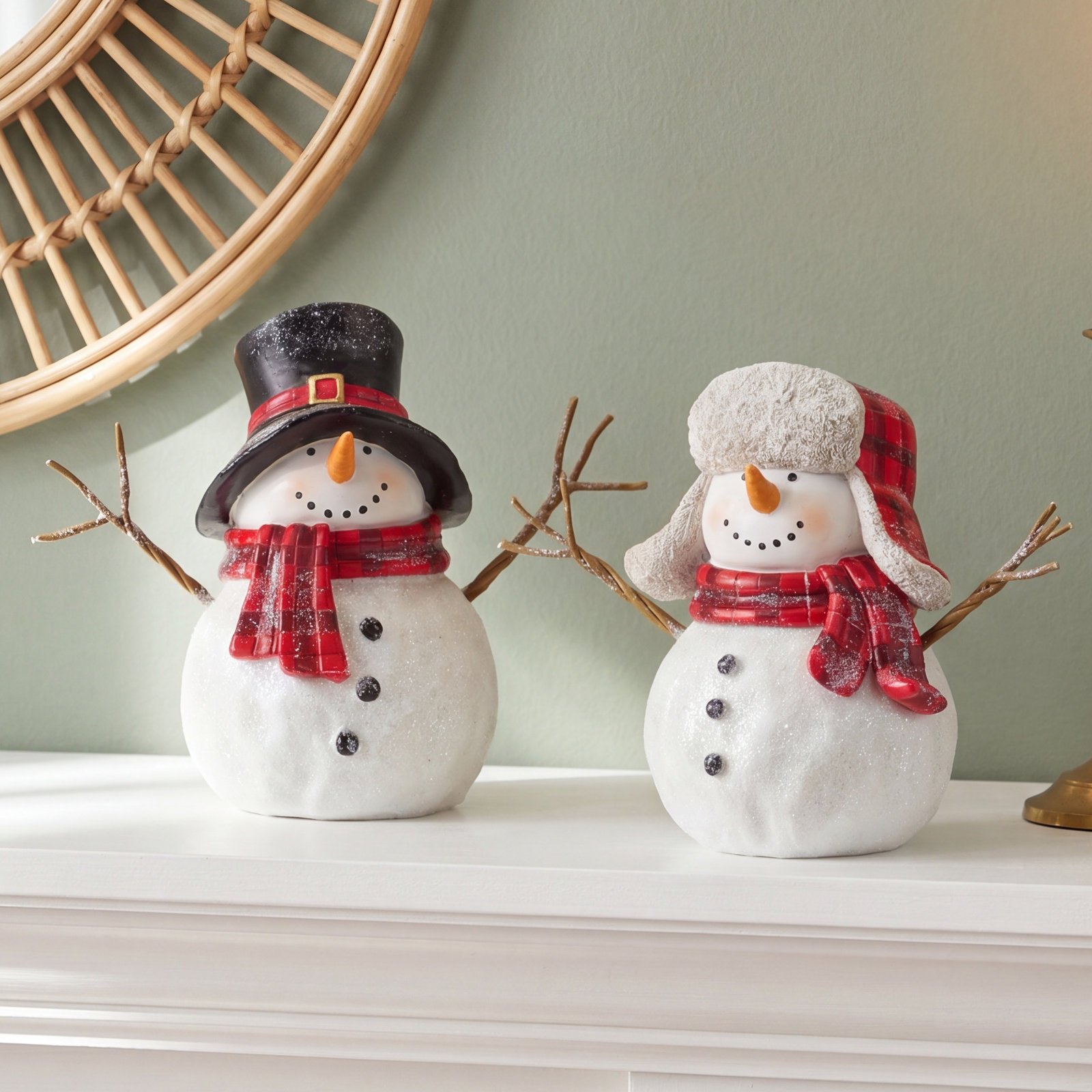 Gourav 4-Piece Snowman Figurine Set