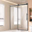 Porte de douche sans cadre 58-59 x 75 en verre trempé transparent 5/16 en noir mat