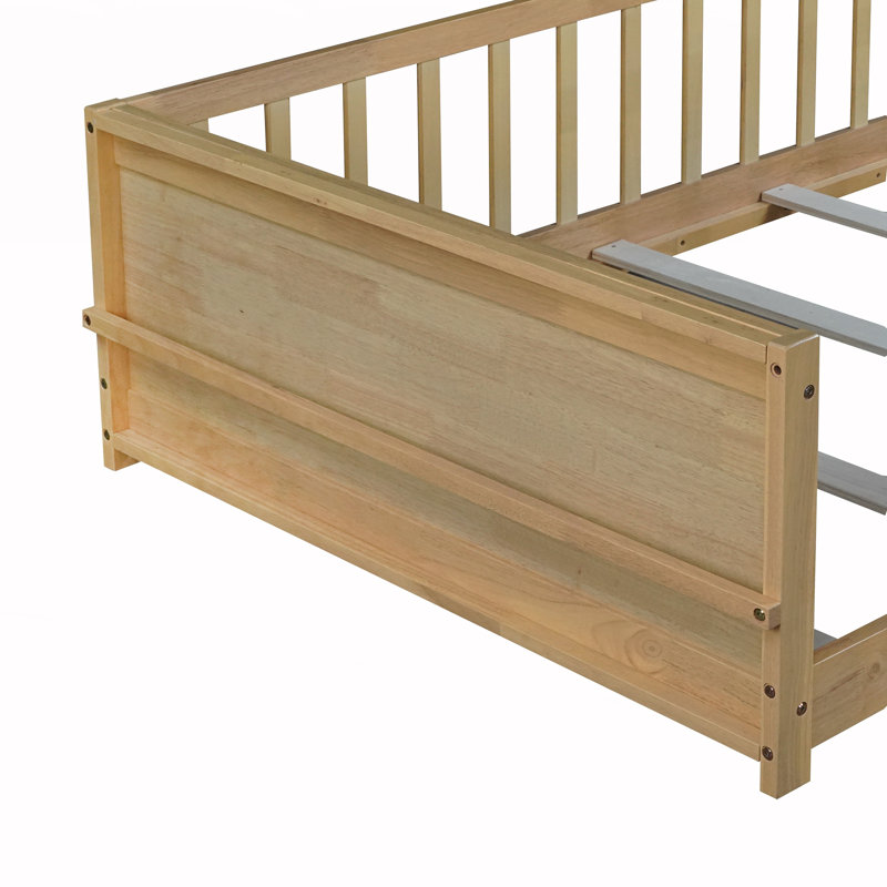 Lit plateforme simple au sol, Naturel