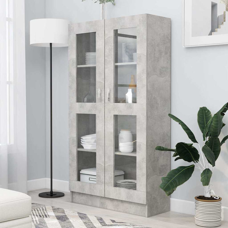 Jucel Bookcase, Concrete Grey