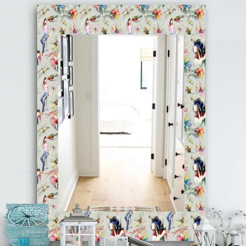 Miroir mural summervibes fille doux, H 24 po x l 32 po
