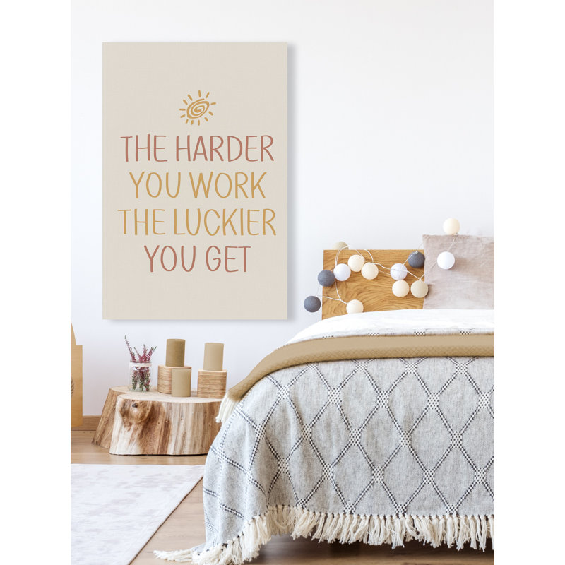 Theirry The Harder You Work - Wrapped Canvas Print, 101cm H x 66cm W x 3.81cm D