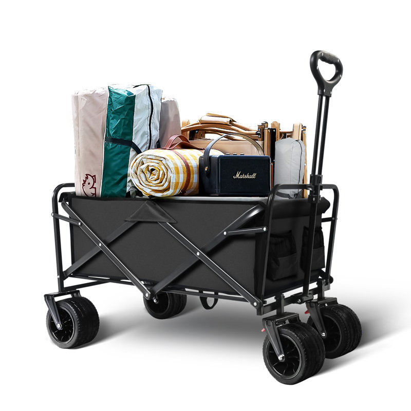 Wagon pliable de 5 pieds cubes, Noir
