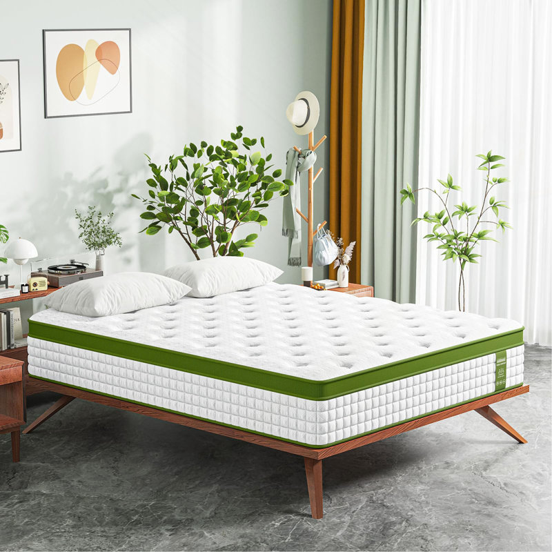 Queen Mattress, 14 Inch Hybrid Mattress In A Box With Gel Memory Foam And Pocket Springs, Pressure Relief & Motion Isolation, Certipur-Us Certified, No Odor