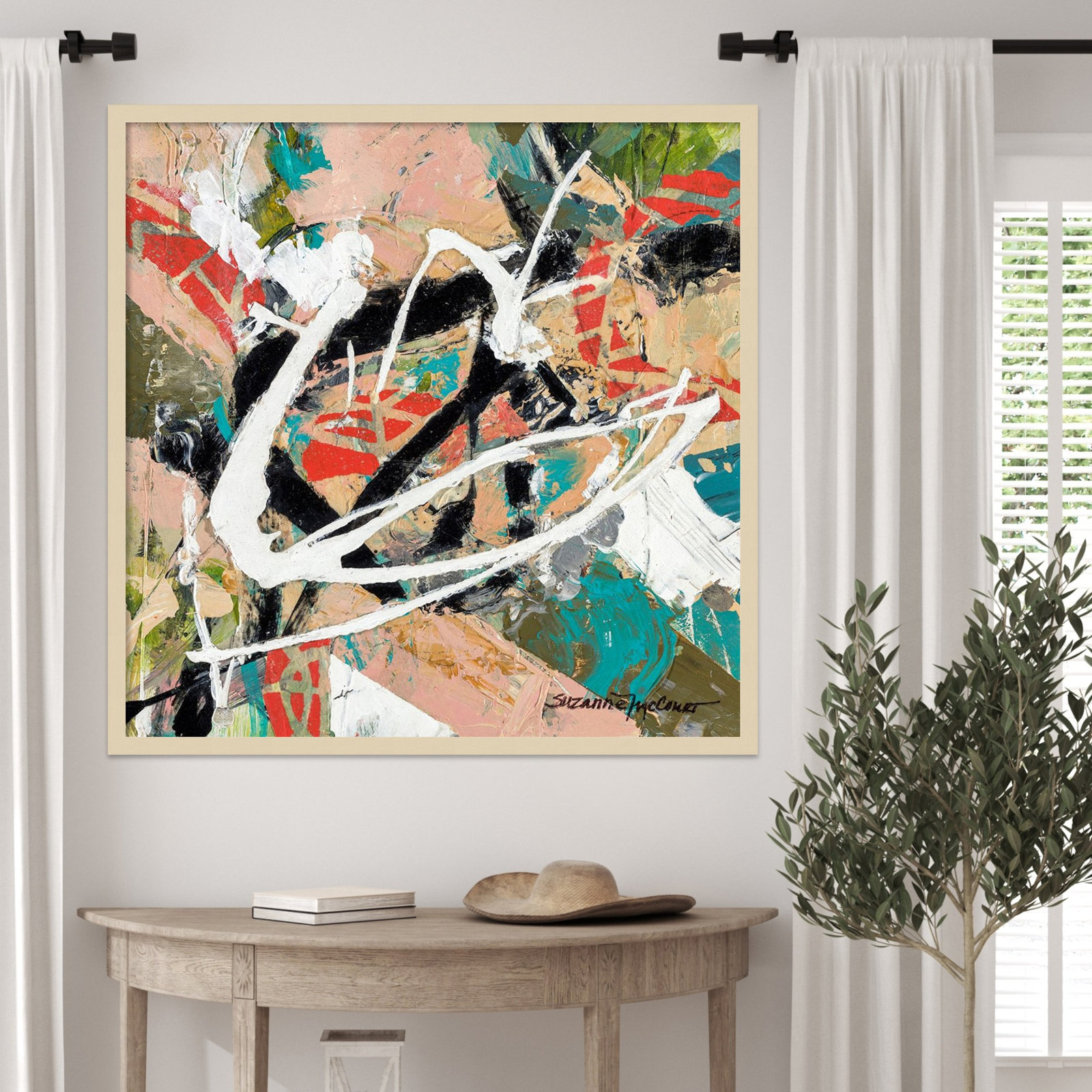 Stacked by Sutter Wood Framed Wall Art Print, Brown, 33" H x 33" W