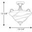Plafonnier semi-encastré 2 lumières 13,25 po Cates-24404943