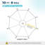 Parasol de marché de 10 pi pour parasol de patio à 8 nervures-130168937