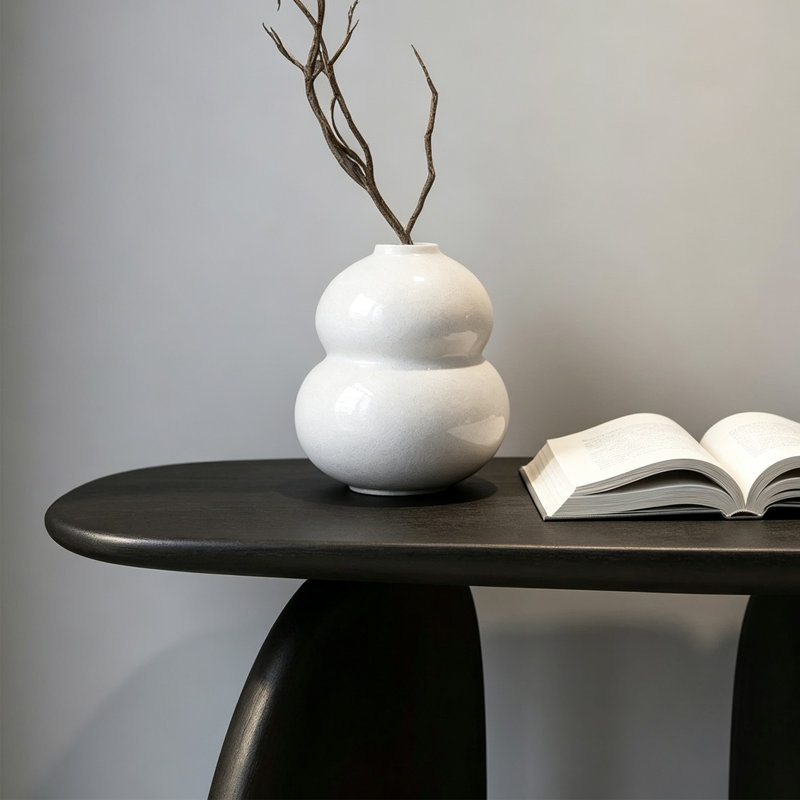Table console unique en bois, 35.43" H x 62.99" W x 15.75" D