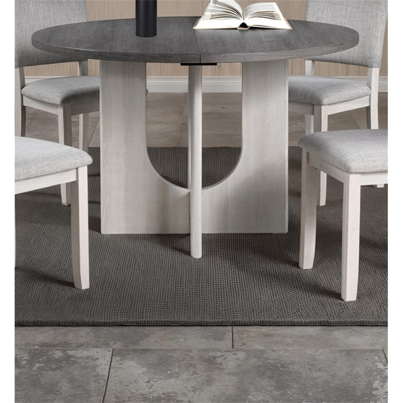 Table de salle à manger Classic Classic 1pc, Blanc, Gris