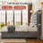 Jamileth King Upholstered Sleigh Bed with Tall Button-Tufted Headboard and Nailhead Trim, Gray-26341942-26341943