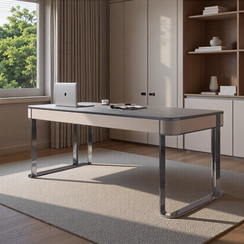 Bureau d'ordinateur Italian Slimal Design, Gris / Crème, H 29,52 po x l 70,86 po x P 23,62 po