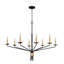 Lustre noir mat 8 lumières Alexander
