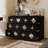 6-Drawer Dresser With Crystal Handle And Black Finish