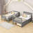 Gorizia Twin Over Twin Bunk Bed with Built-In Stairs-1801223508