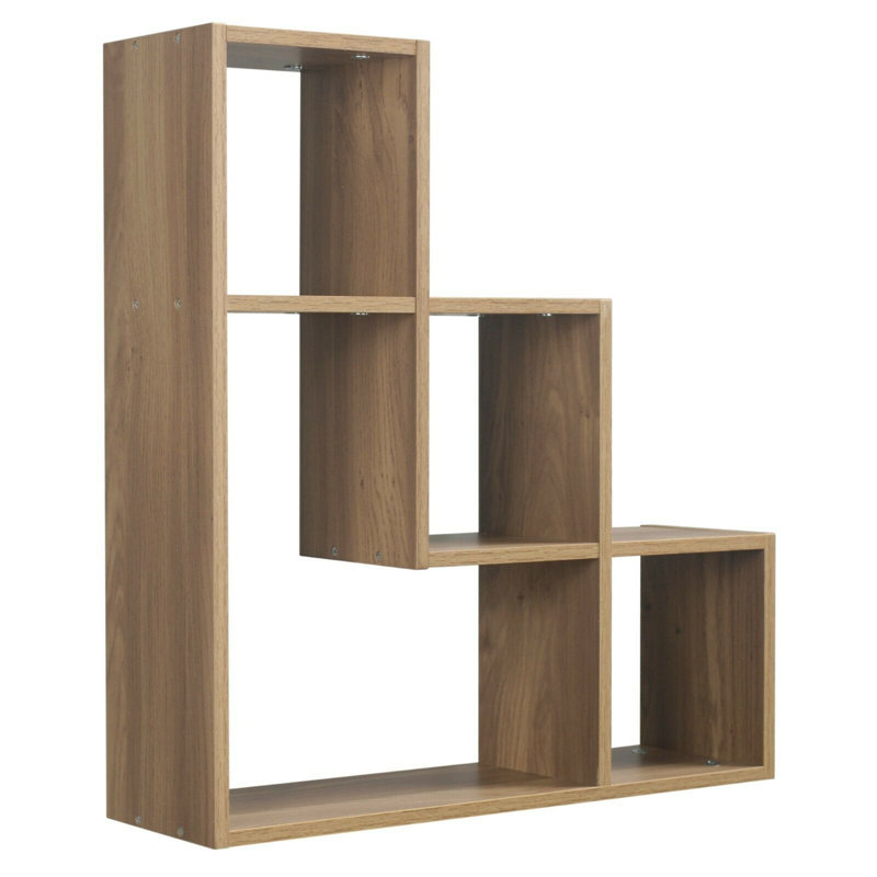 Bonita 3 Piece Manufactured Wood,Metal Floating Shelf, Oak