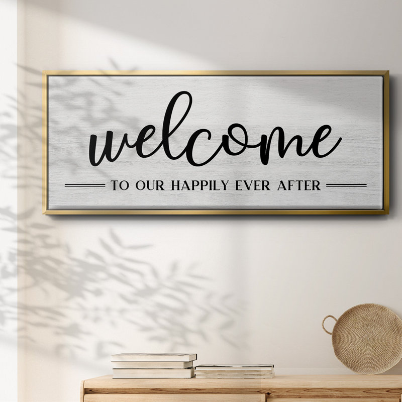 Welcome Ever After- Framed Canvas, 20" H x 50" W