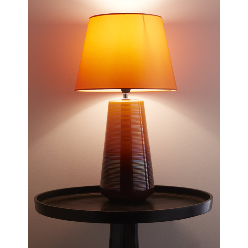 Bryndan Ceramic Table Lamp, Orange