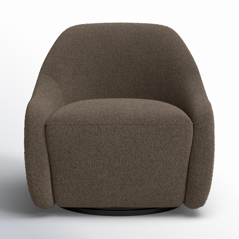 Levi Swivel Barrel Chair, Brown
