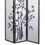 70" Tall 3-Panel Screen / Room Divider, Bamboo Design With Black Finish