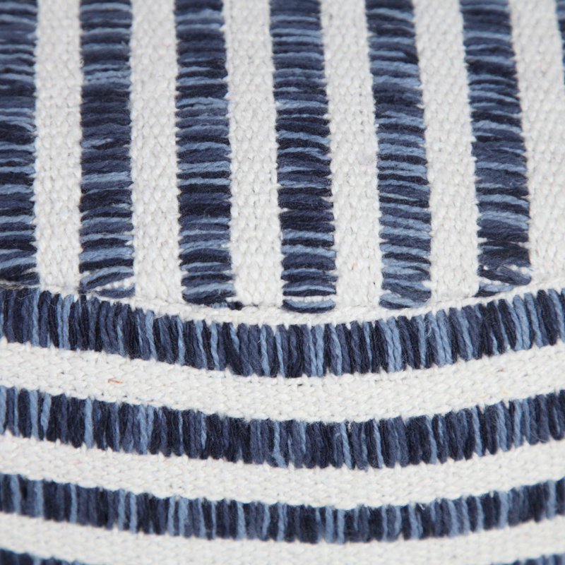 Mineo Coastal Striped Ottoman Pouf