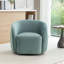 Fauteuil demi-tonneau pivotant en velours Arrun-223861490