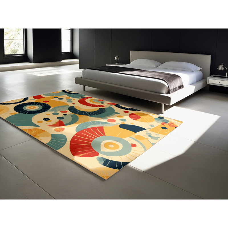 Vibrant Spark Rug, Round 6'