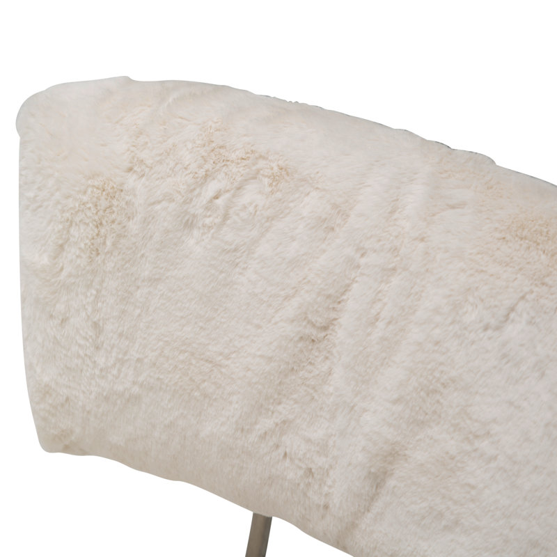 Chaise berçante en fausse fourrure A La Carte - poudre, Poudre