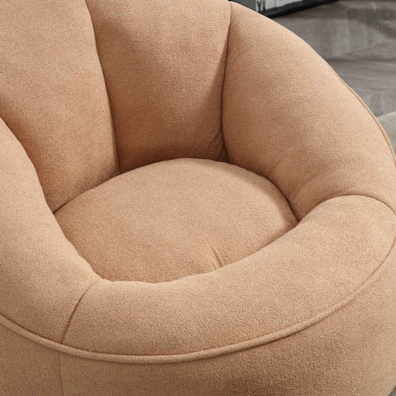 Fauteuil à billes Bedding, Velours havane