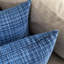 Ensemble de 2 housses de coussin tissées texturées et imperméables bleu marine - Extérieur et intérieur 18 po x 18 po-1622991849-1665425942-1715986554